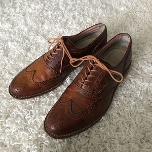 J Shoes Charlie Brass Leather Dress Brogue